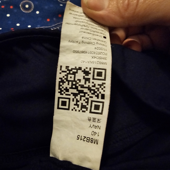 Girls Navy Ruffle Hem Shorts - Picture 3 of 3